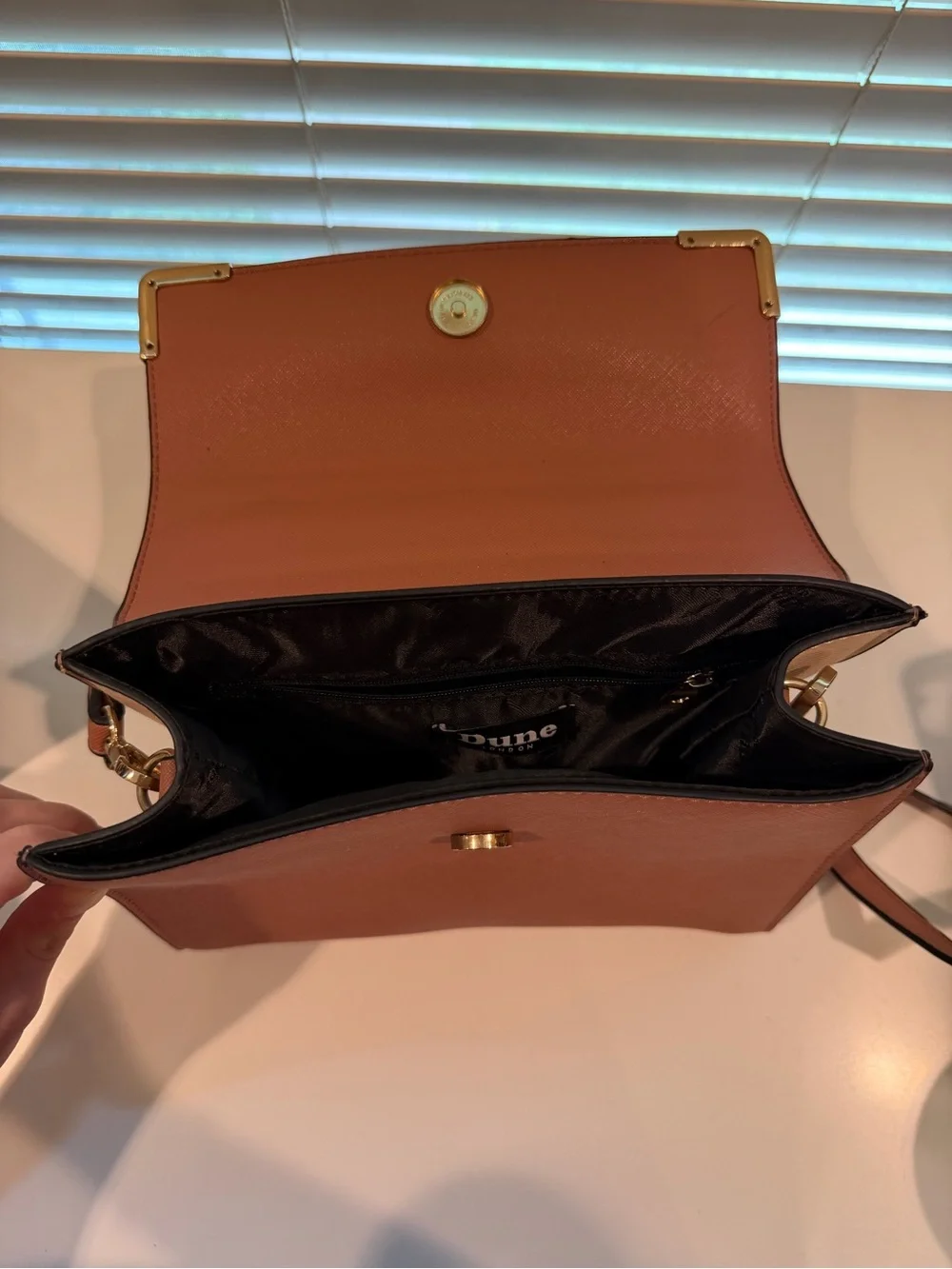 Structured Two-Tone Pink Top-Handle Satchel with Gold Hardware